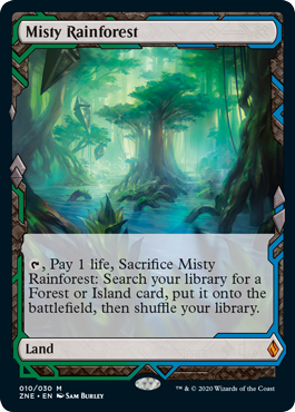 [010]【EN】【FOIL】霧深い雨林/Misty Rainforest【ZNE】[M][土地]