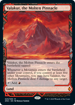 [029]【EN】【FOIL】溶鉄の尖峰、ヴァラクート/Valakut, the Molten Pinnacle【ZNE】[M][土地]