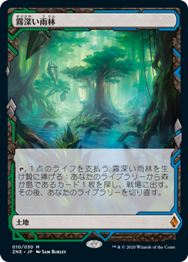 [010]【JP】【FOIL】霧深い雨林/Misty Rainforest【ZNE】[M][土地]