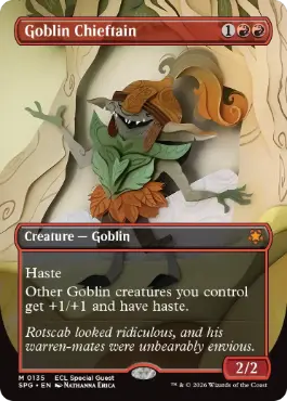 [135]【EN】【FOIL】■ボーダーレス■ゴブリンの酋長/Goblin Chieftain【SPG】[M][赤]