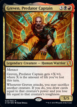 [043]【EN】【FOIL】プレデターの艦長、グレヴェン/Greven, Predator Captain【C19】[M][多色]